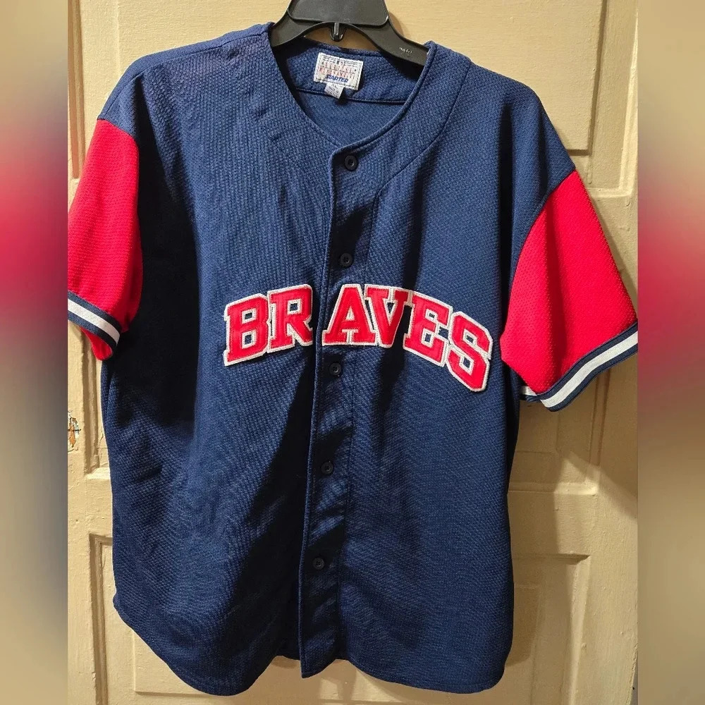 Starter MLB Vintage 90s Atlanta Braves Andres Galarraga Short Sleeve Jersey